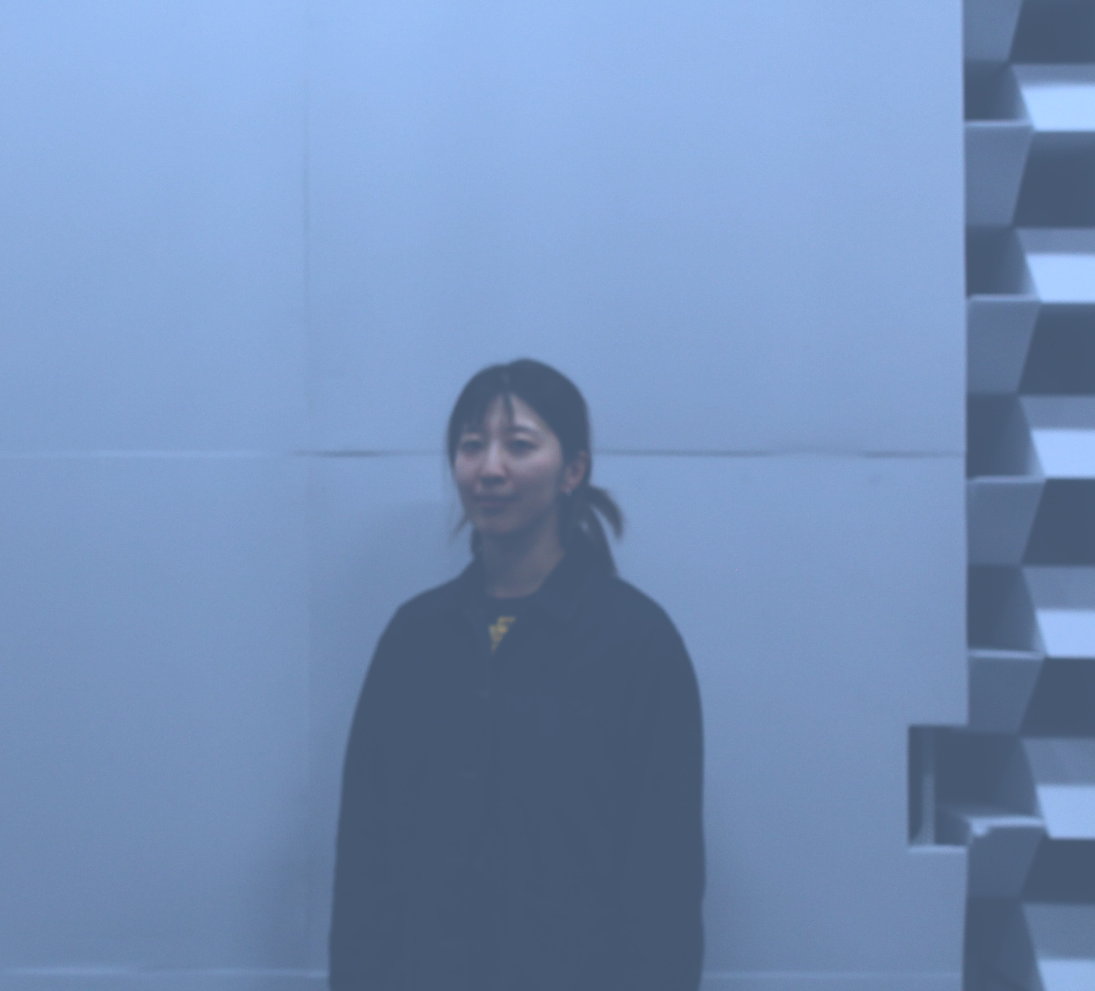 Photo of myself taking a photo of myself with a film camera